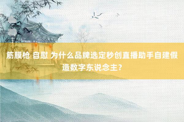 筋膜枪 自慰 为什么品牌选定秒创直播助手自建假造数字东说念主？